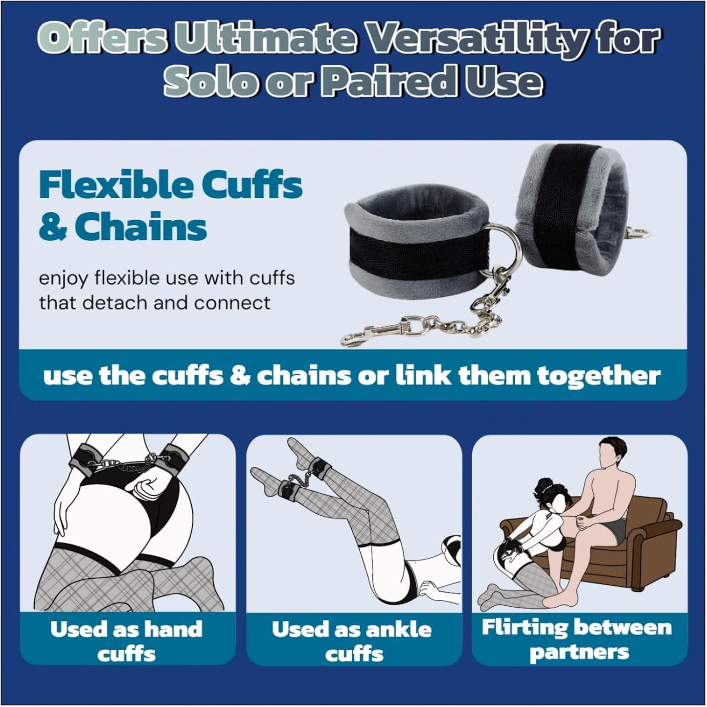 StealthBond Foam Sex Pillow with Handcuffs Support Set - SinfulX - Personal Care > Sexual Wellness > Sex Pillow