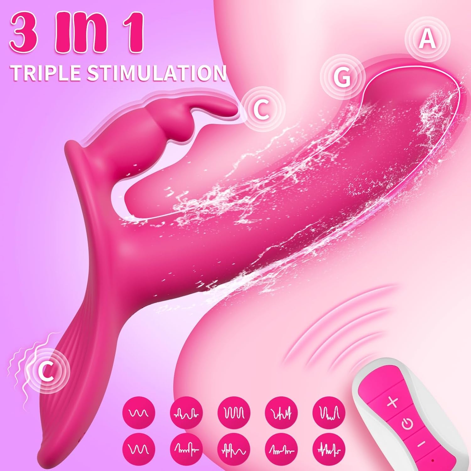 Strap on Dildo Harness Sex Toys, Double - Ended Strapless Strapon Rabbit Vibrator for Couples Lesbian Clitoris G Spot Anal Sex with 10 Vibration Modes, Remote Control Wearable Dildo Adult Sex Toys - SinfulX - 