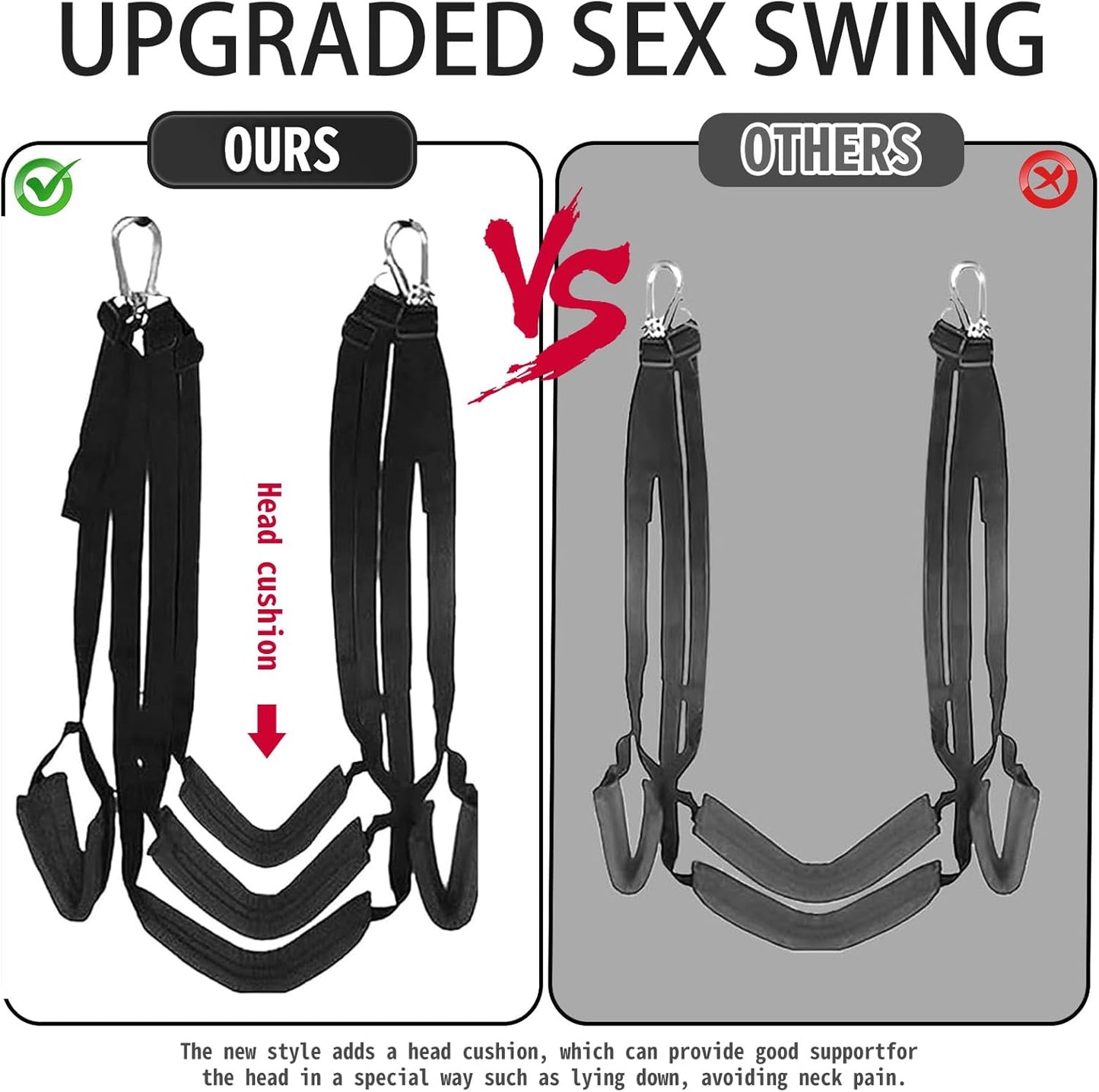 AeroBond Heavy Duty Sex Swing 350lb Adjustable - SinfulX - Personal Care > Sexual Wellness > Sex Swing