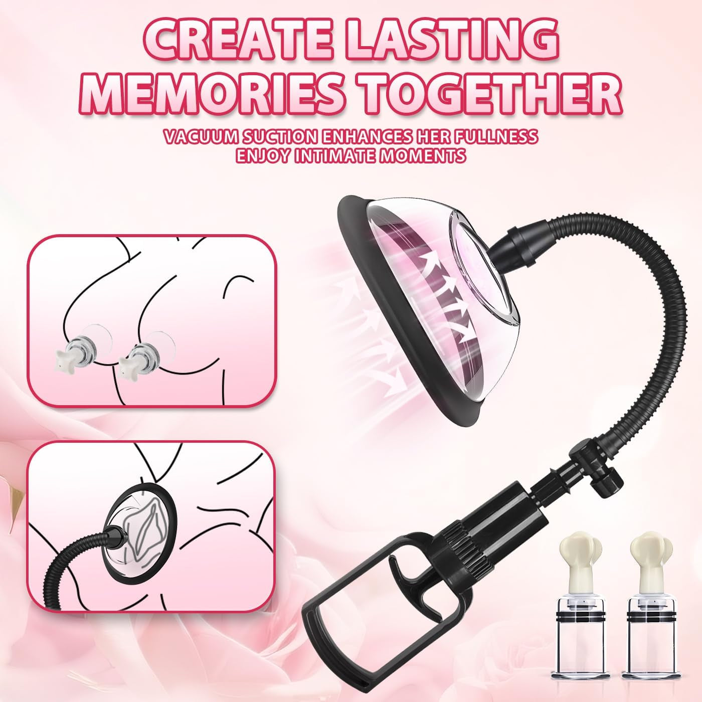 DualCovet Nipple Pump & Clitoral Suction Set | Manual Vacuum