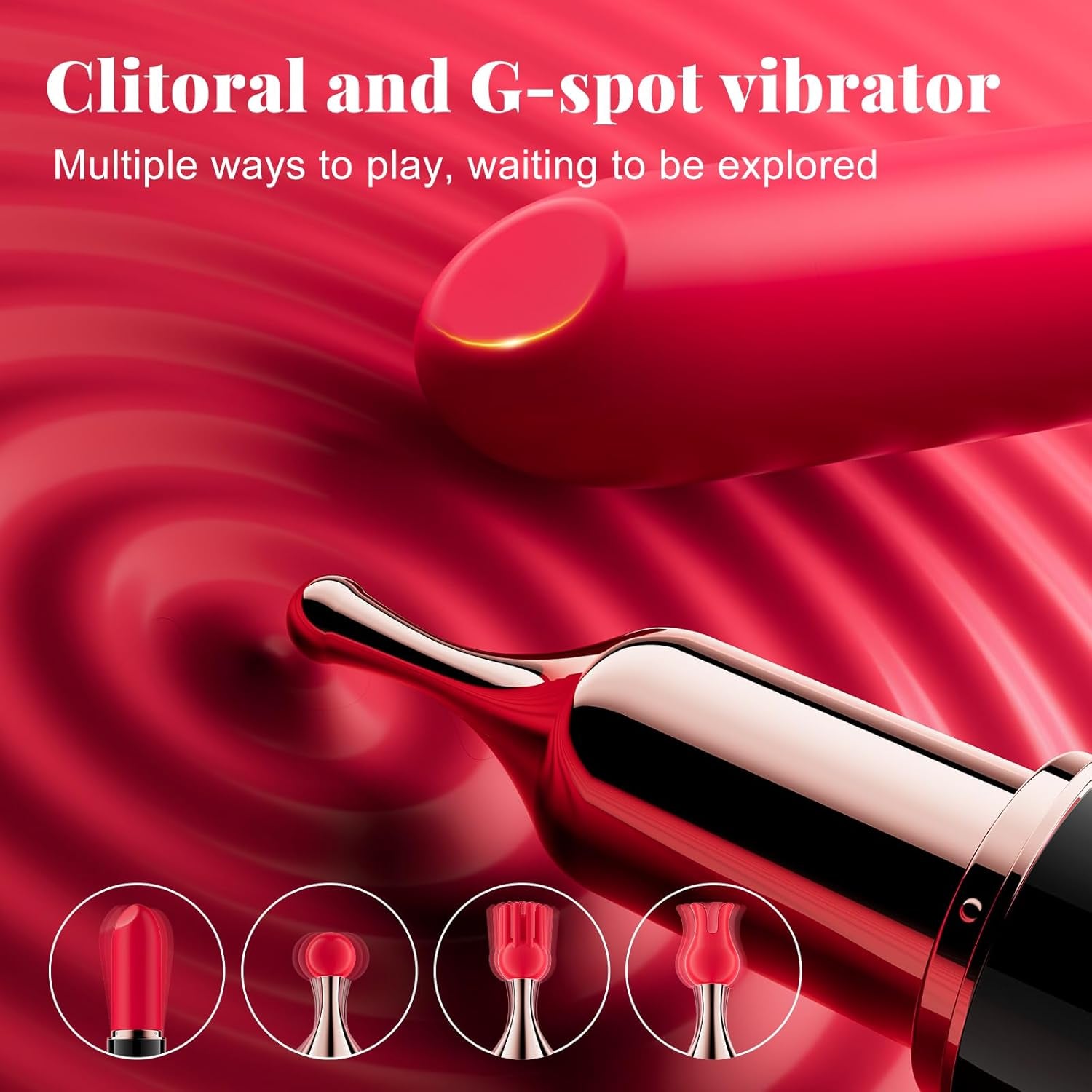 Lipstick Bullet Vibrator Adult Sex Toys, 10 Powerful Vibrations, Mini for Clitoral Stimulation, Rechargeable & Discreet Electric Massagers, Waterproof Portable Rose Toys & Games