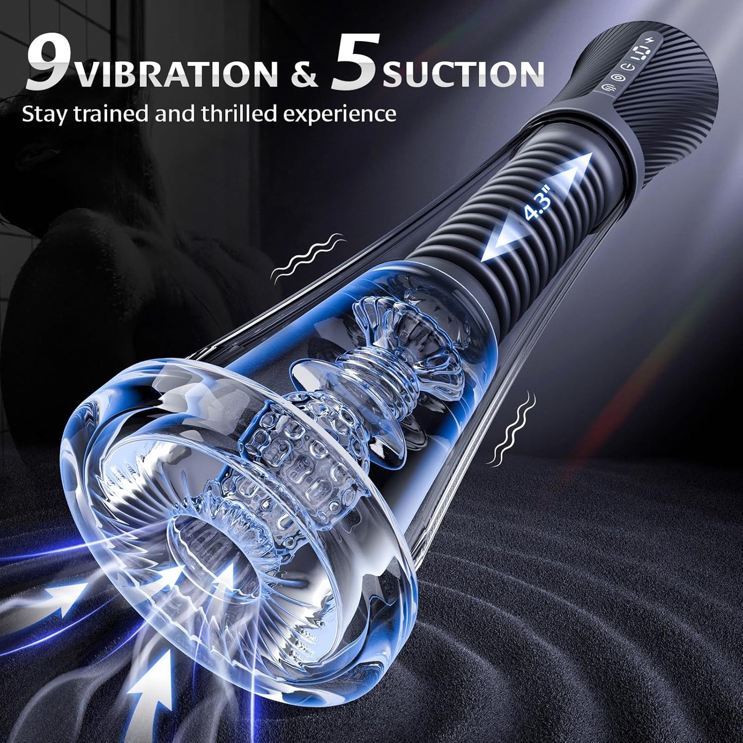 ClearPulse AI Male Masturbator Transparent Pump Trainer - SinfulX - Personal Care > Sexual Wellness > Male Suction Vibrator
