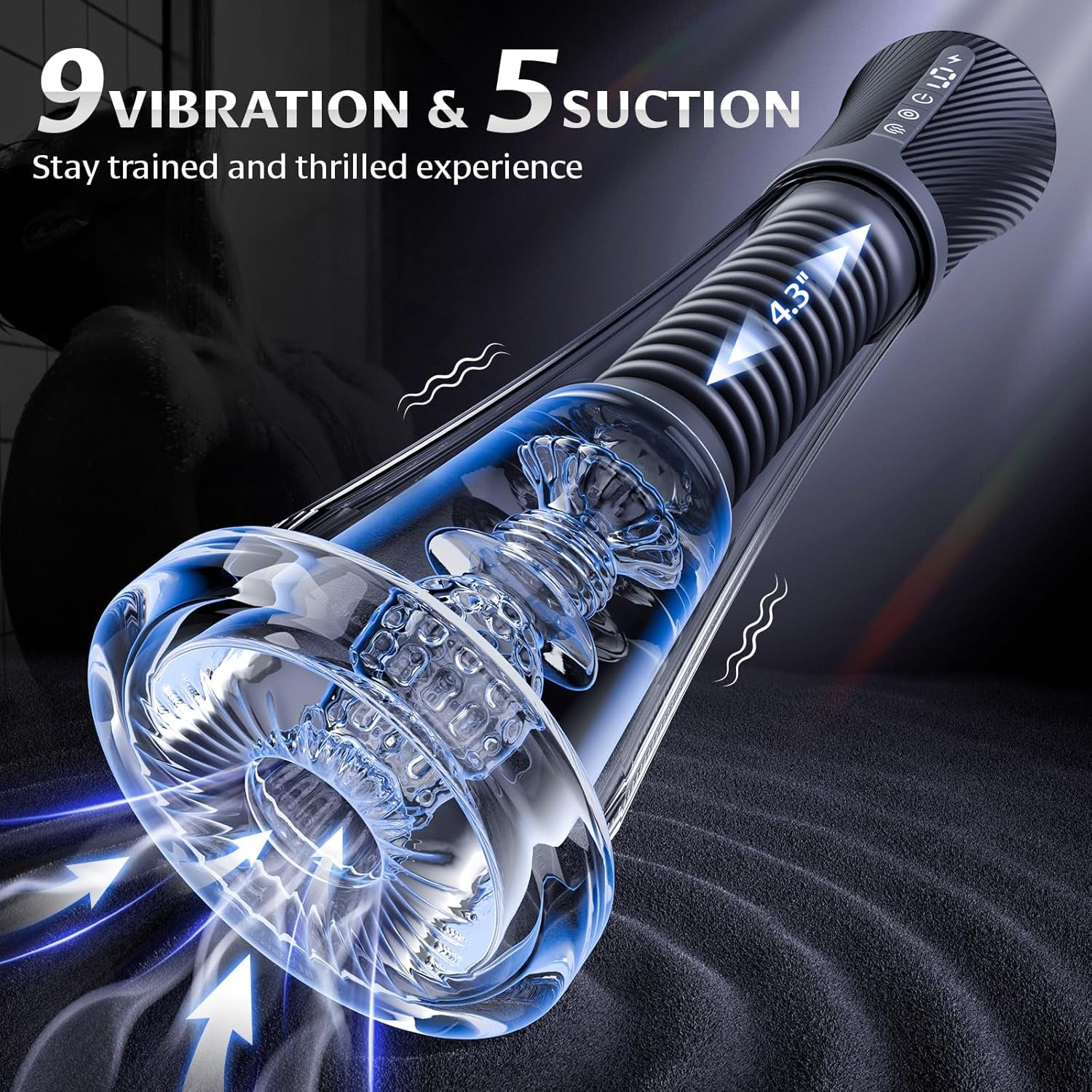 ClearPulse AI Male Masturbator Transparent Pump Trainer - SinfulX - Personal Care > Sexual Wellness > Male Suction Vibrator