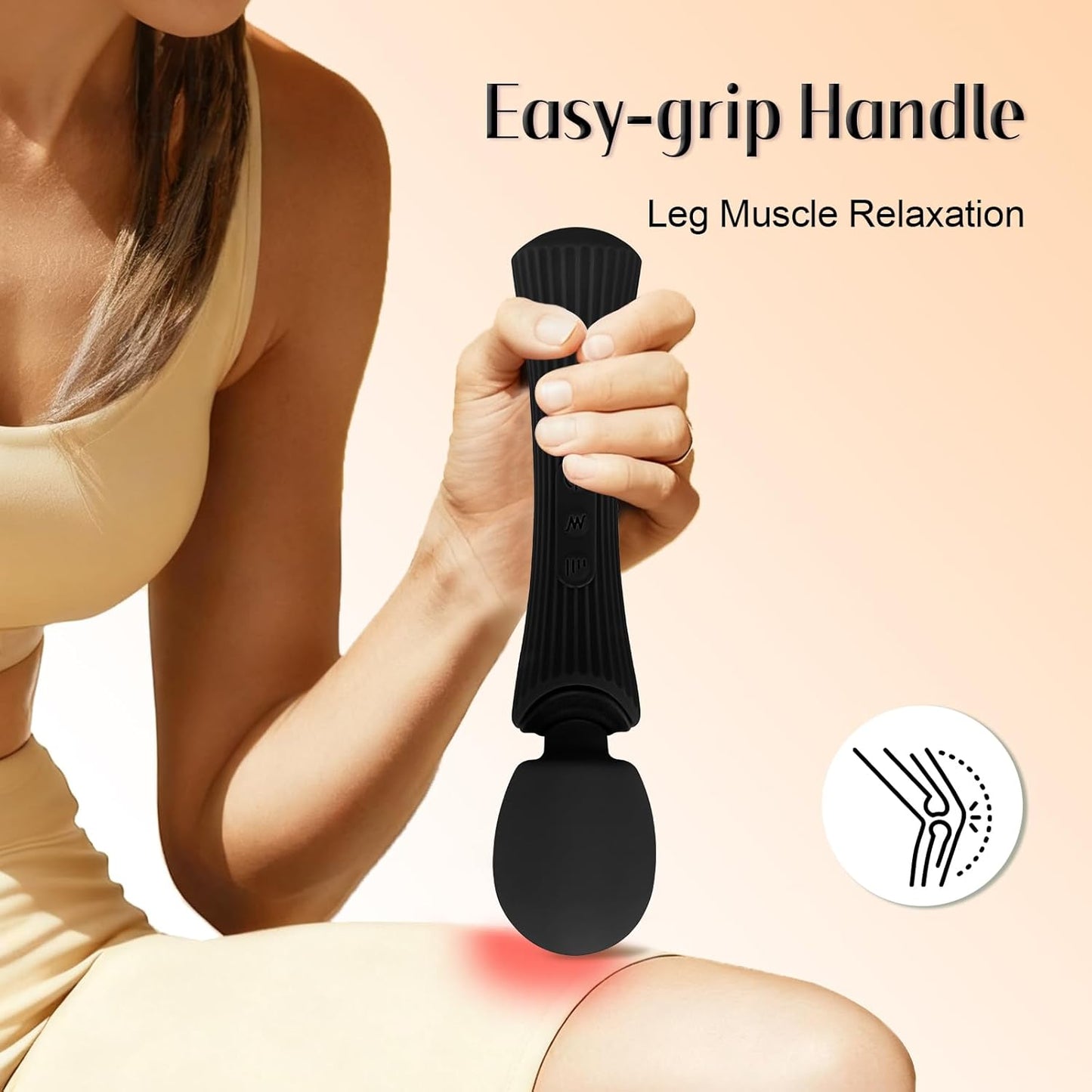 ShadowPulse Compact Wand Vibrator 12 Modes Waterproof - SinfulX - Personal Care > Sexual Wellness > Wand Vibrator