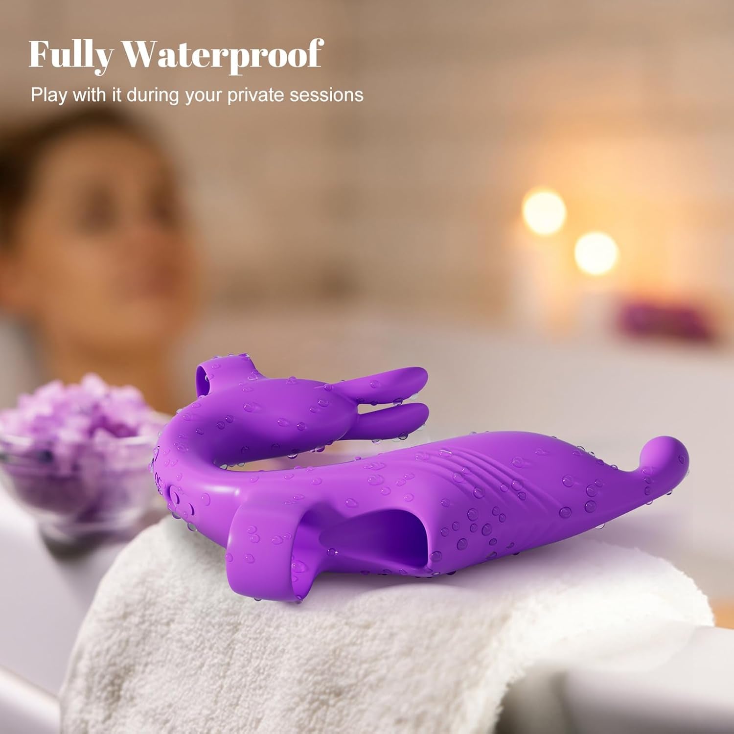 Finger Vibrator Sex Toys for Couples - Clitoris & G Spot Stimulation Adult Toy for Women, 10 Patterns Mini Female Sexual Pleasure Tools, Quiet & Waterproof, Anal Nipple Play for Couple Sex Games