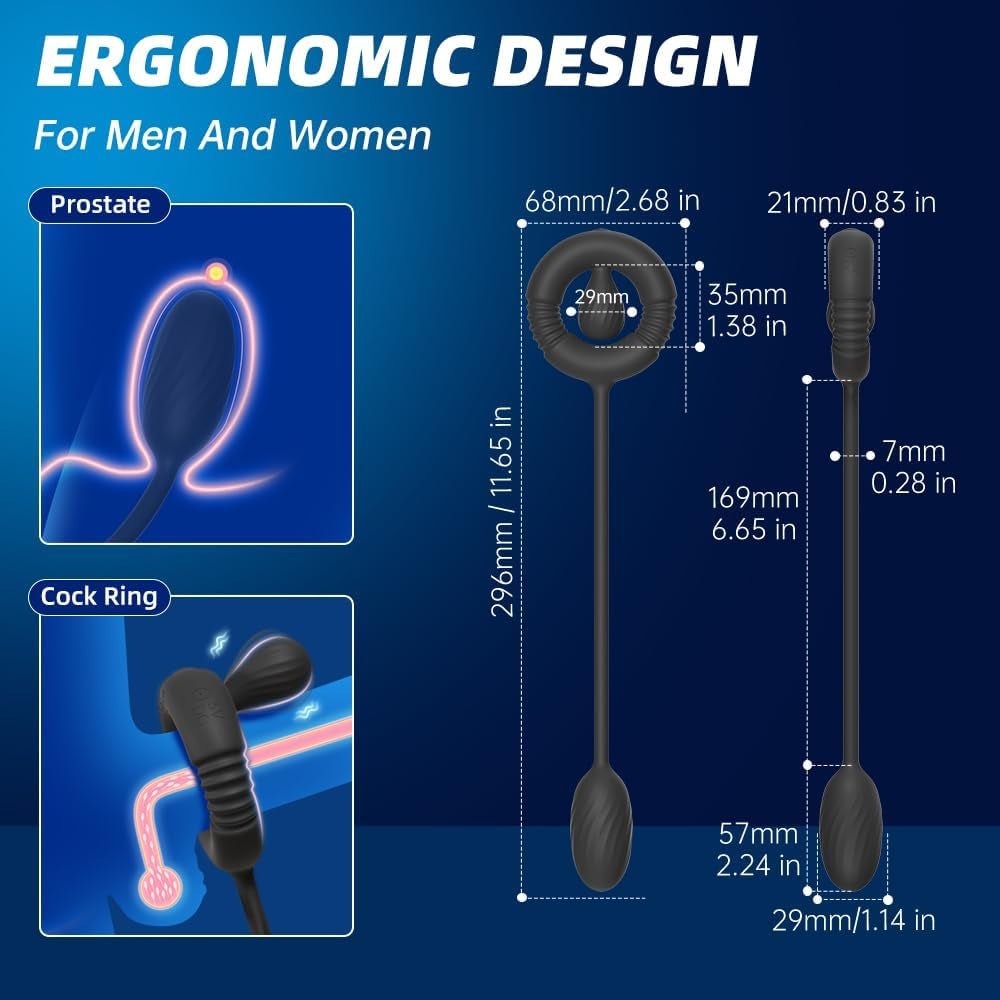 NexusForce Remote Cock Ring Prostate Massager 10 Modes Silicone - SinfulX - Personal Care > Sexual Wellness > Prostate Massager Cock Ring