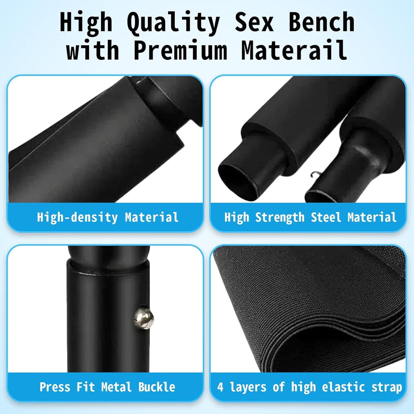 Sex Chair for Couples BDSM Sex Toys, Multifunctional Sex Position Enhancer Chair Adjustable Sex Bench with Bouncing Mount Seat, Weightless Riding Sex Stool Sex Furniture for Bedroom - SinfulX - 