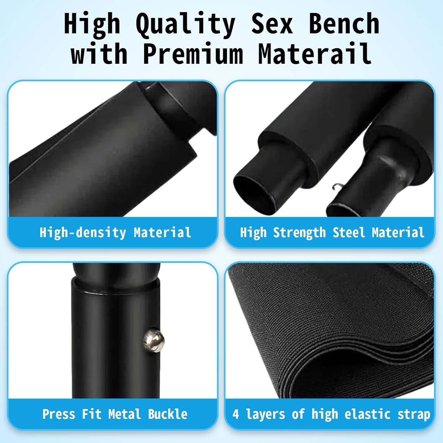 Sex Chair for Couples BDSM Sex Toys, Multifunctional Sex Position Enhancer Chair Adjustable Sex Bench with Bouncing Mount Seat, Weightless Riding Sex Stool Sex Furniture for Bedroom - SinfulX - 