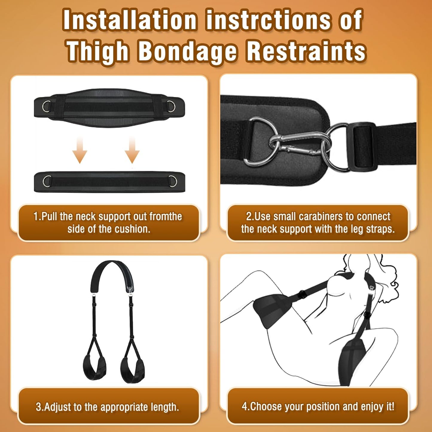 DualyX 2 - in - 1 Door Sex Swing & Thigh Sling - SinfulX - Personal Care > Sexual Wellness > Sex Swing
