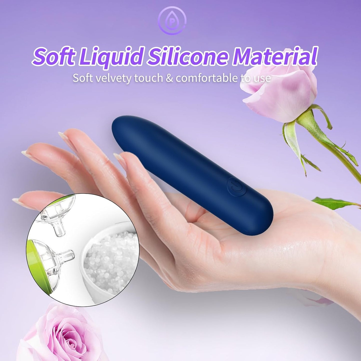Mini Vibrator, Female Sex Toy Bullet Vibrator, 10 Vibration Modes, Portable Waterproof Adult Sex Toy, Nipple and Clitoral Stimulator, All-Silicone Rechargeable G-Spot Vibrator, Suitable for Couples.