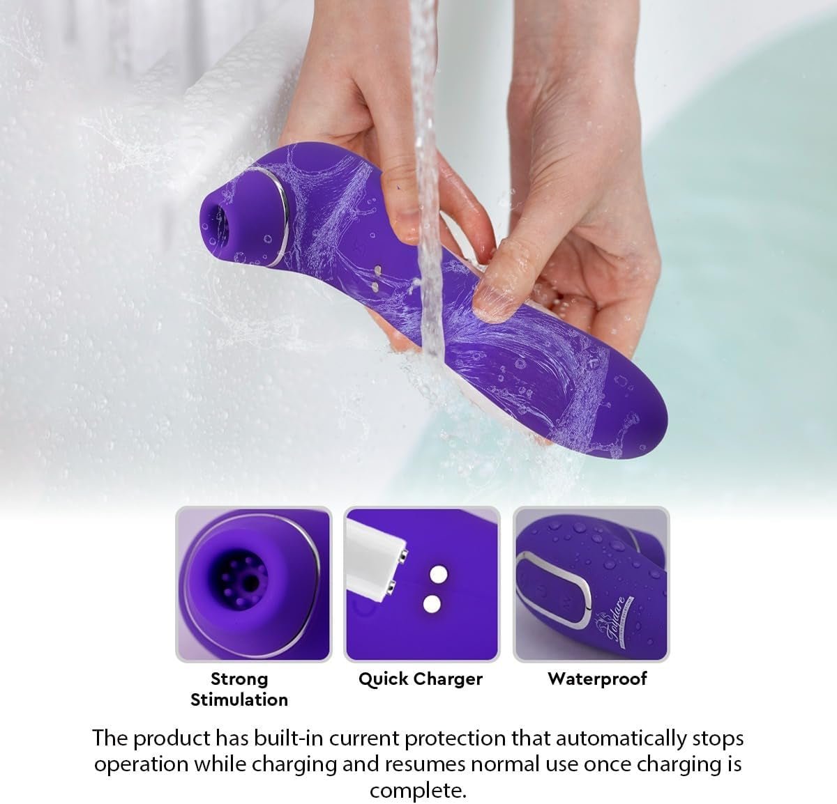 Adult Sex Toys Vibrator Wand Women, 2 in 1 Clitoral Stimulator G Spot Vibrator with 10 Powerful Licking & Vibrating Modes, Couples Sex Novelties Clit Female Vibrator (Women) - SinfulX - 