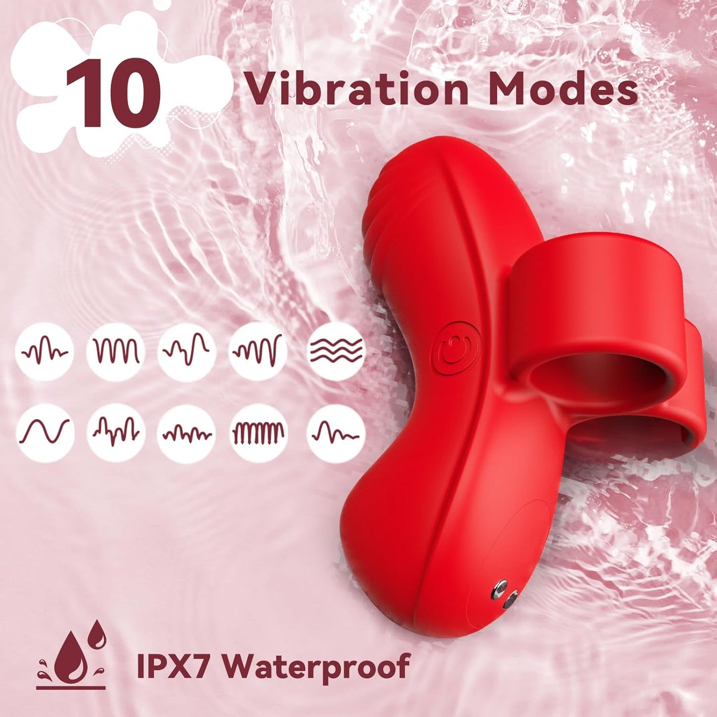 Vibrator Mini Finger Vibrator Sex Toys Adult Toys 10 Vibration Modes Vibrators Female Sex Toy Couples Bullet Vibrators Clitoral Stimulator Nipple Vibrator Adult Sex Toys & Games Women Pleaseure