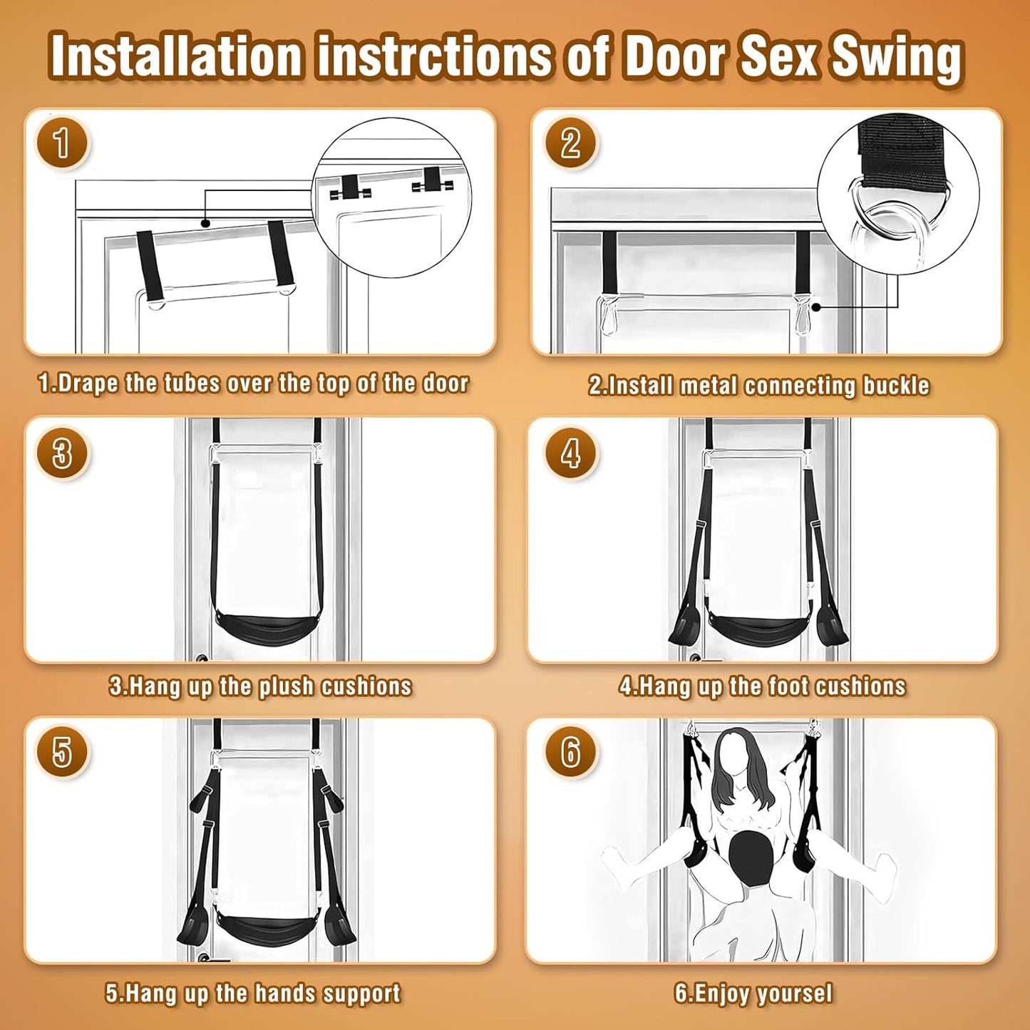 DualyX 2 - in - 1 Door Sex Swing & Thigh Sling - SinfulX - Personal Care > Sexual Wellness > Sex Swing