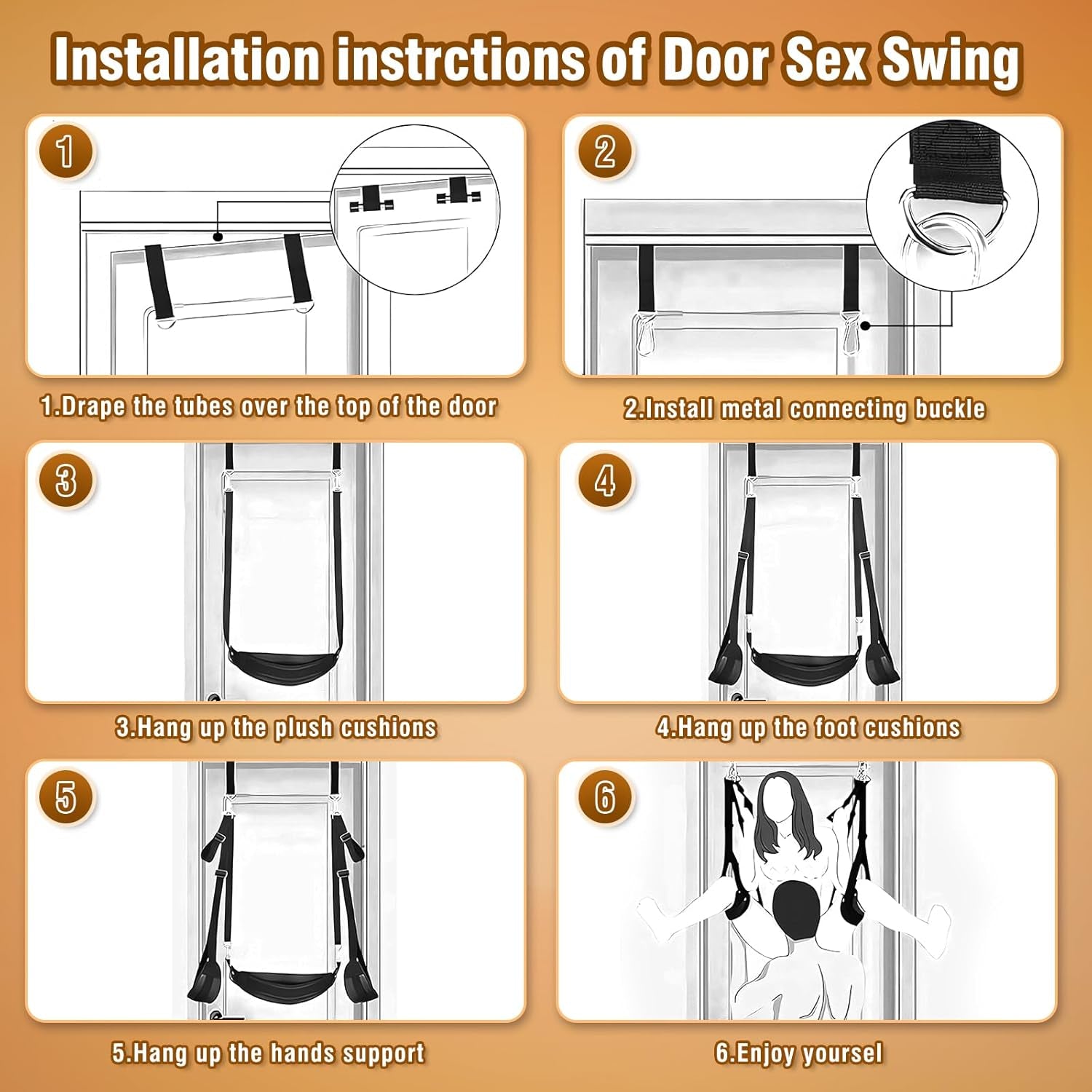 DualyX 2 - in - 1 Door Sex Swing & Thigh Sling - SinfulX - Personal Care > Sexual Wellness > Sex Swing
