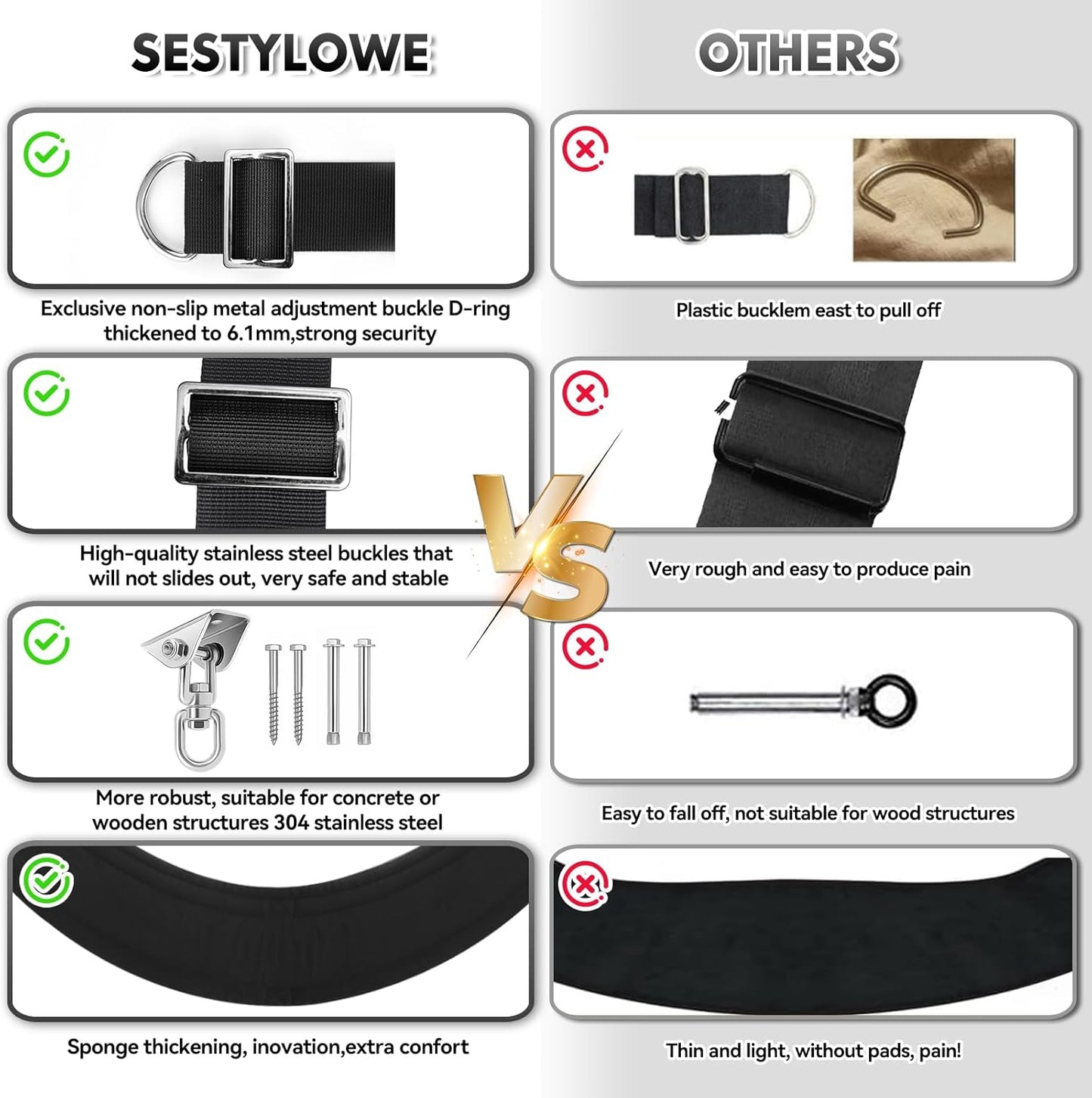 ShadowOrbit Black 360° Sex Swing Door & Ceiling - SinfulX - 