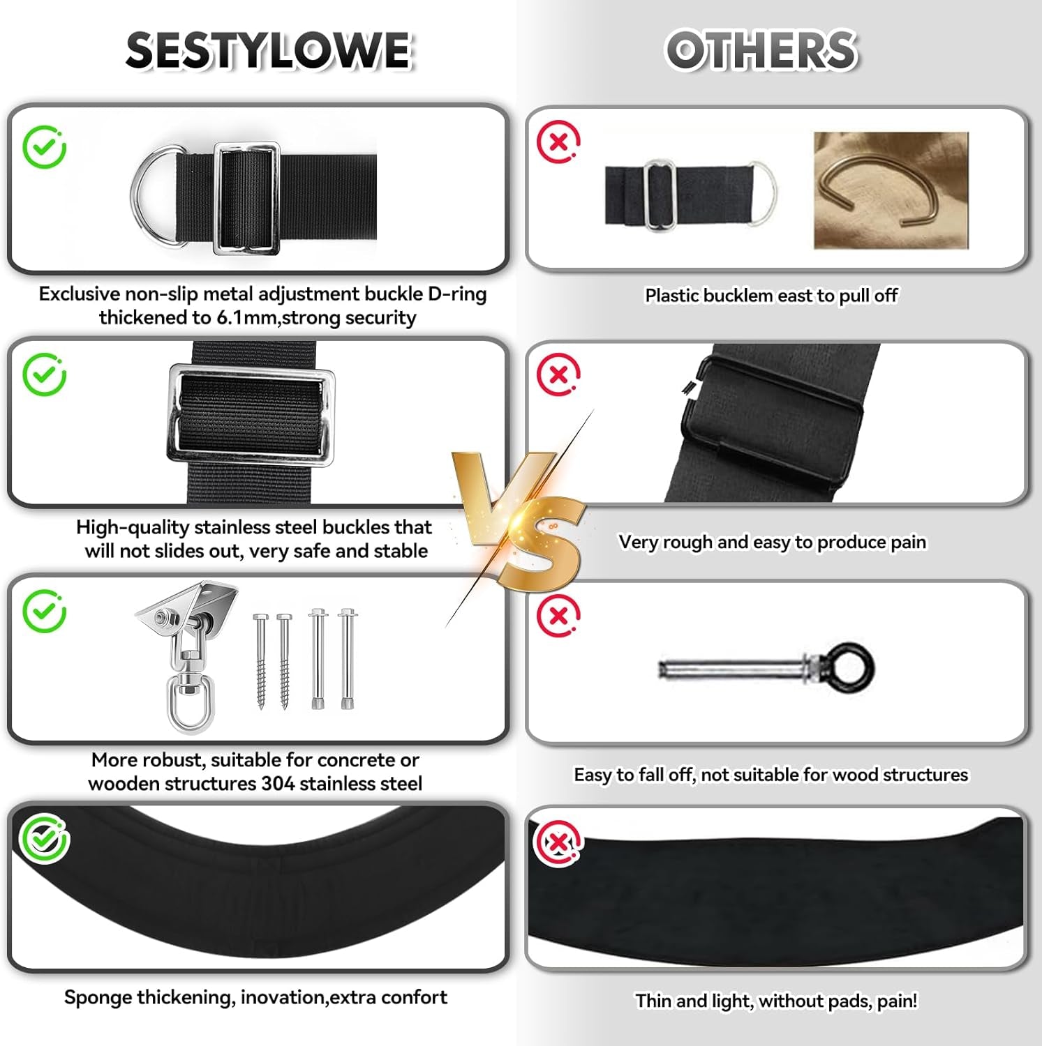 ShadowOrbit Black 360° Sex Swing Door & Ceiling - SinfulX - 