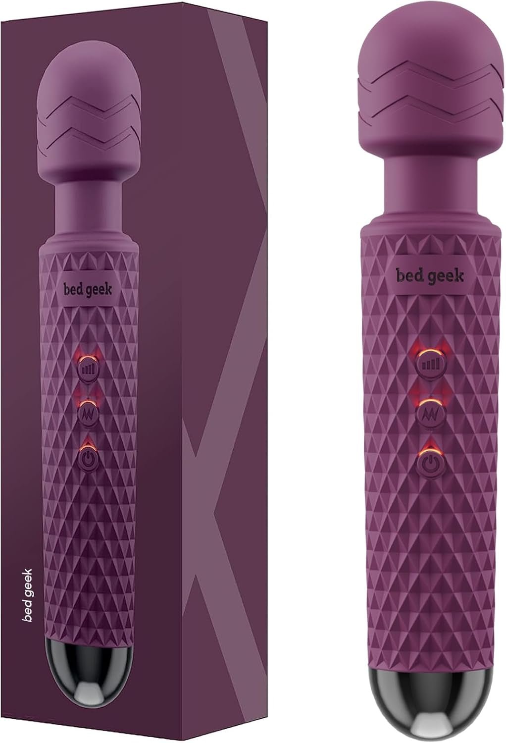 PrismFlex Wand Vibrator 20 Patterns 8 Speeds Rechargeable - SinfulX - Personal Care > Sexual Wellness > Wand Vibrator