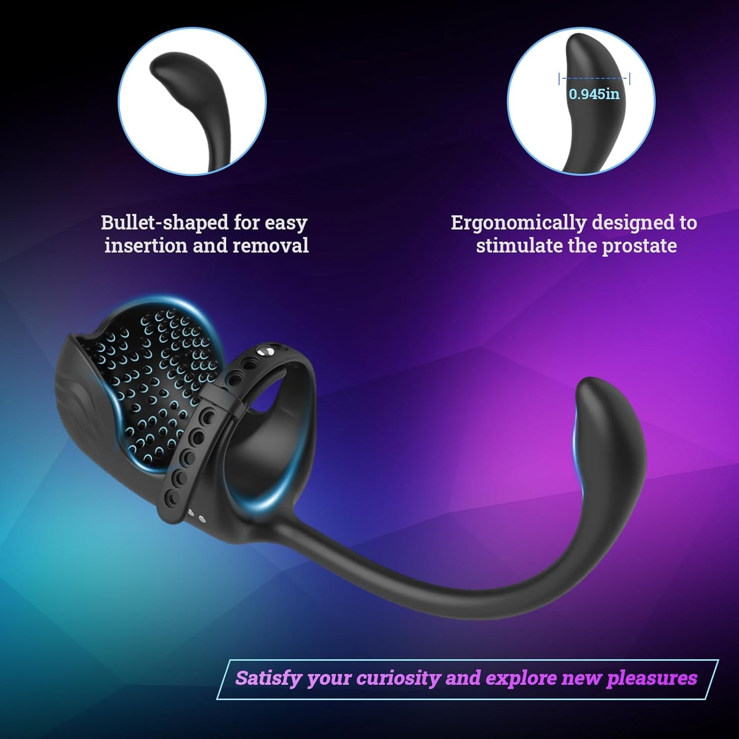 FlexCoreX Prostate Massager Cock Ring Remote Waterproof Kit - SinfulX - Personal Care > Sexual Wellness > Prostate Massager Cock Ring