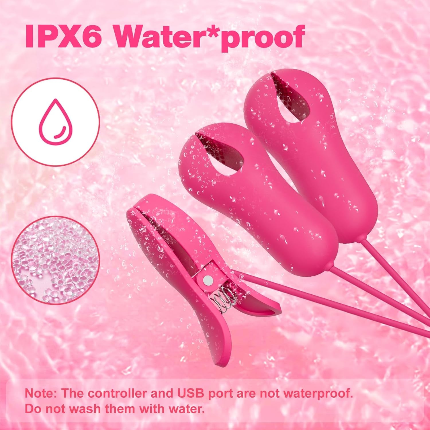 DualClamp Vibrating Nipple & Clitoral Clamps 9 Modes - SinfulX - Personal Care > Sexual Wellness > Nipple Stimulator