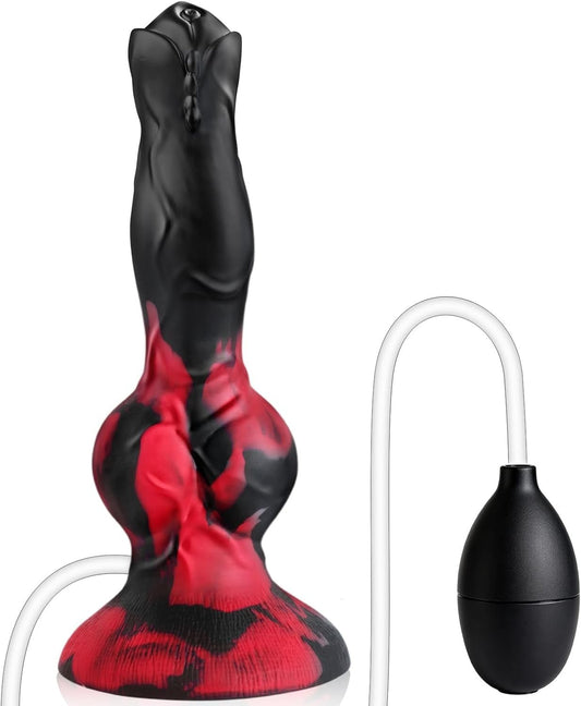 Squirting Dildo Sex Toys, 8.3'' Silicone Dildo Soft with 2 Knots, Dildos with Suction Cup, Sex Toy - SinfulX - 