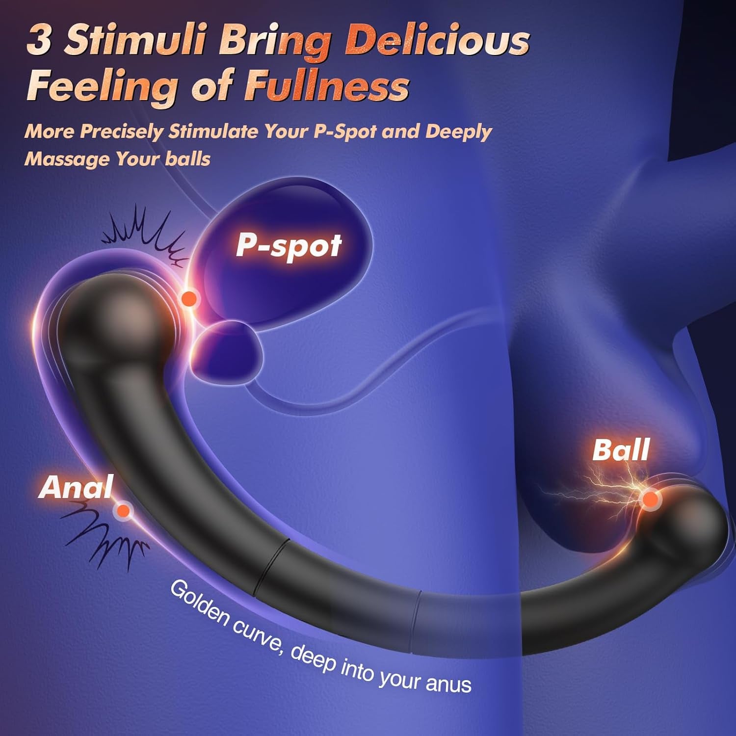 Vibrating Prostate Massager Stick, Butt Plug Adult Anal Toys Male Sex Toys for Men Beginner Experienced User Women Sex Toy with 10 Vibrating Anal Vibrator Plug G Sopt Dildo Wand for Couples - SinfulX - 