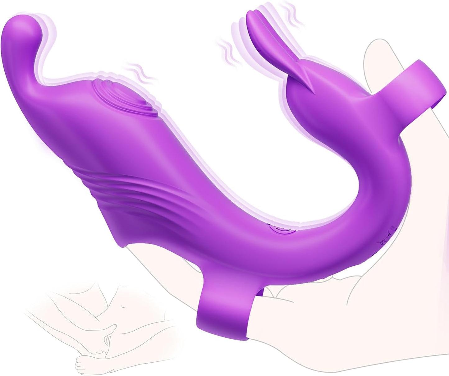 Finger Vibrator Sex Toys for Couples - Clitoris & G Spot Stimulation Adult Toy for Women, 10 Patterns Mini Female Sexual Pleasure Tools, Quiet & Waterproof, Anal Nipple Play for Couple Sex Games