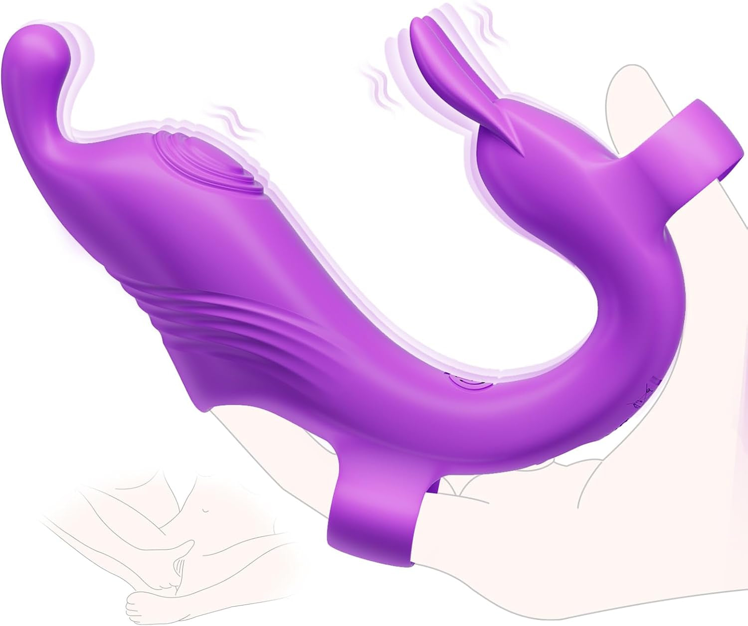 Finger Vibrator Sex Toys for Couples - Clitoris & G Spot Stimulation Adult Toy for Women, 10 Patterns Mini Female Sexual Pleasure Tools, Quiet & Waterproof, Anal Nipple Play for Couple Sex Games