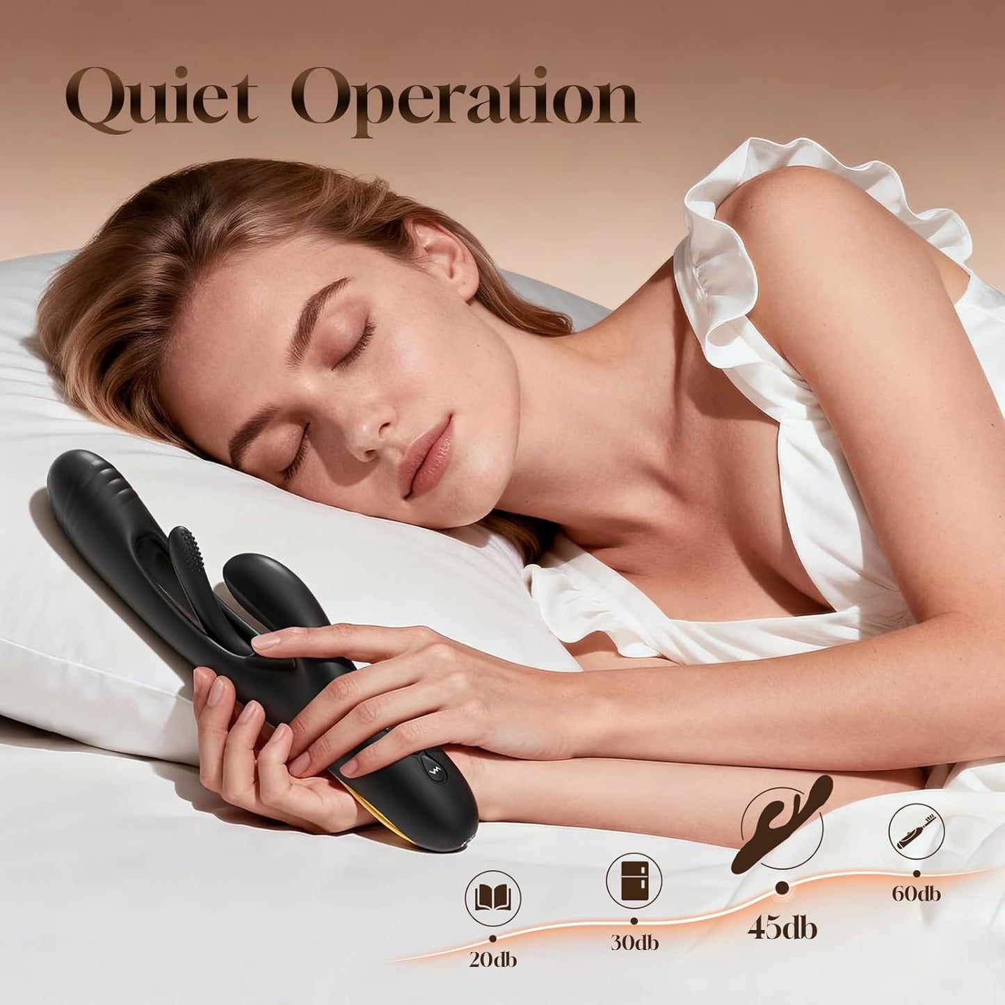 Vibrator Dildo Rabbit Sex Toys - G Spot Vibrator Massager for Women Clitoral Nipple Stimulation, 3 in 1 Sex Toys with 14 Vibration & 7 Tongue Licking Flapping, Adult Product Aurieel (Black)