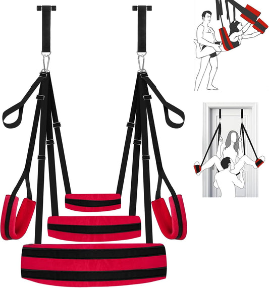 VelvetRise Door Sex Swing 800lb Support Wide Cushions - SinfulX - 