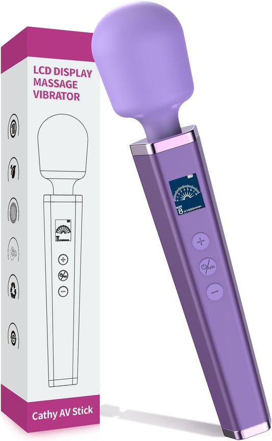 AuraStrike Wand Vibrator Waterproof 8 Modes Rechargeable - SinfulX - Personal Care > Sexual Wellness > Wand Vibrator