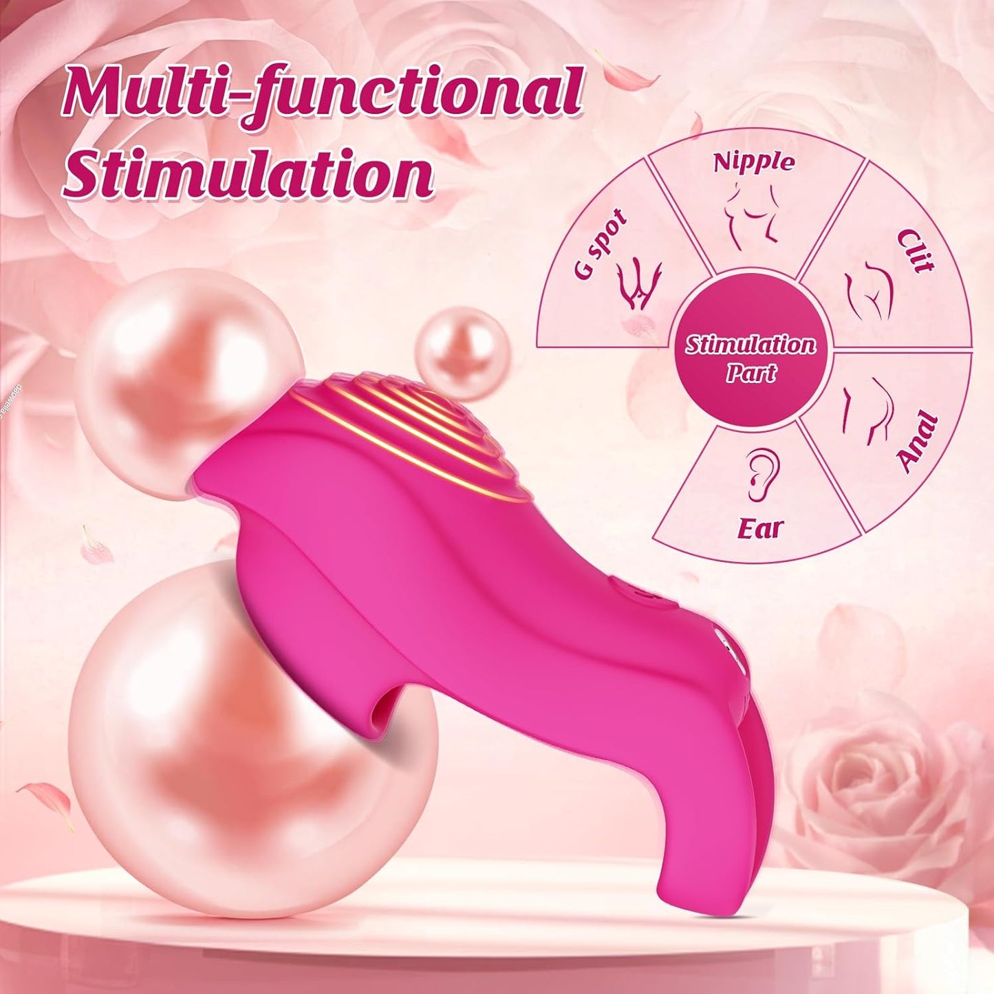 Adult Sex Toys - Finger Vibrator with 9 Vibration + 5 APP Modes, Women Sex Toys Mini Vibrator for G-Spot, Clitoral, Anal, Nipple Stimulation, Quiet & Waterproof Adult Toys for Women Couples