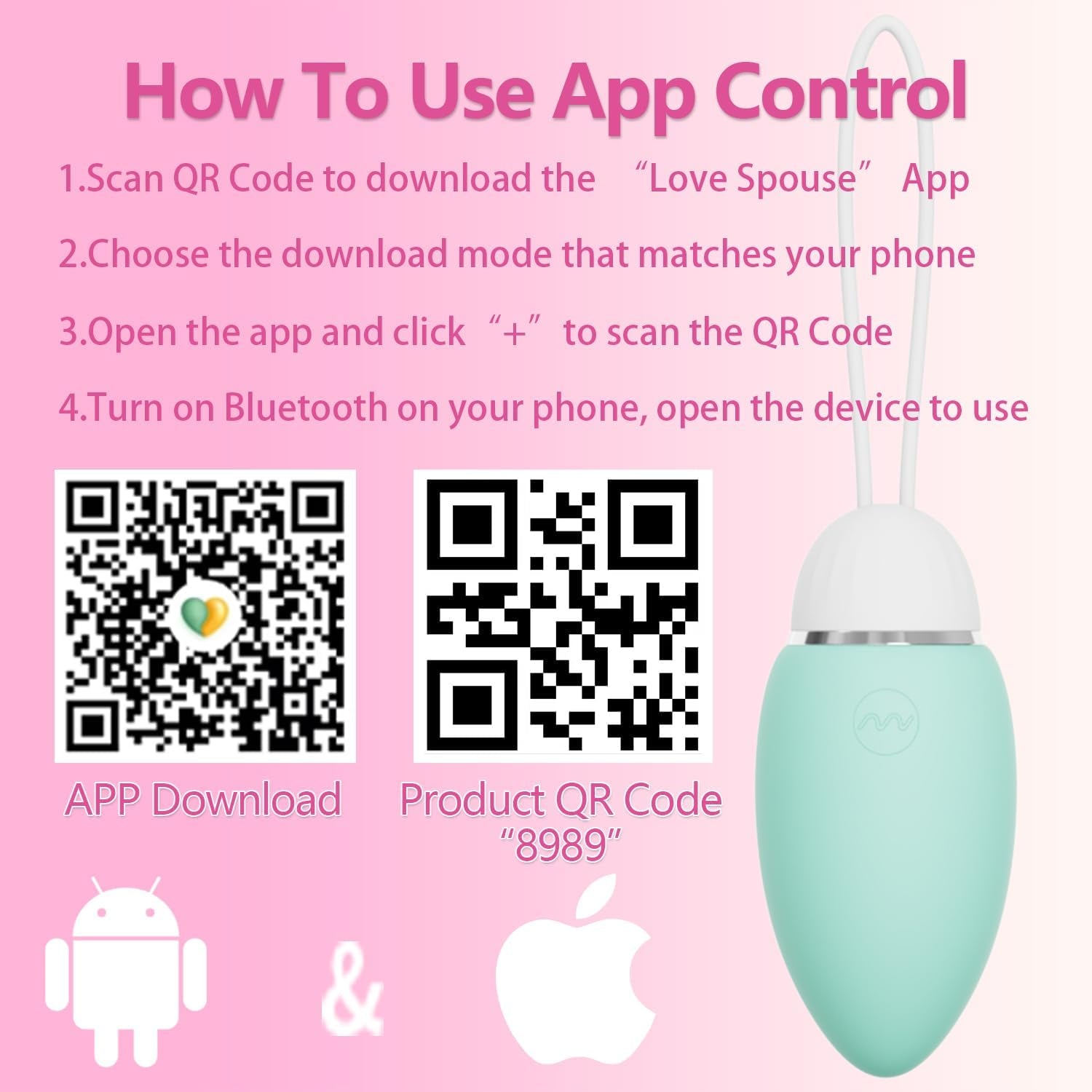 EmeraldSync App Remote Vibrating Egg 10 Modes Waterproof Quiet - SinfulX - Personal Care > Sexual Wellness > Bullet Vibrator