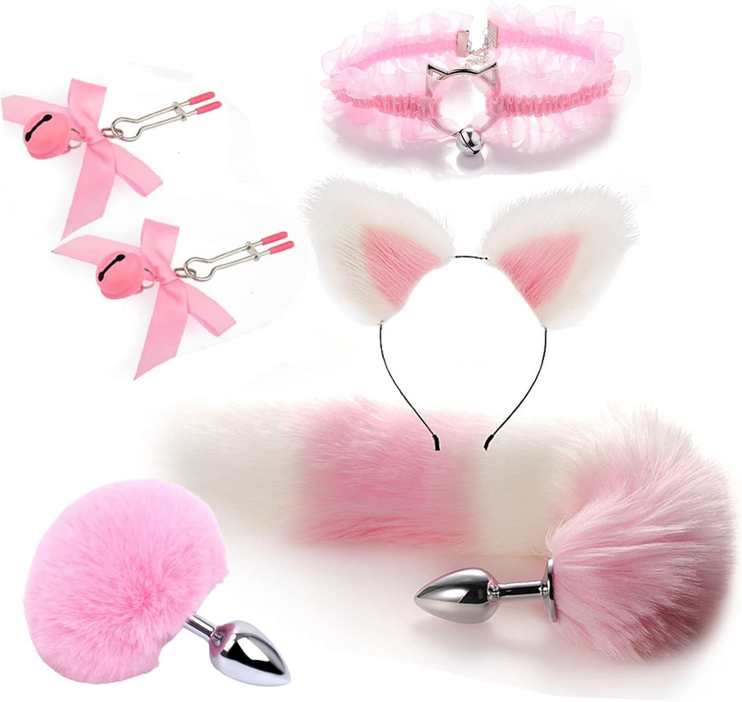 VelvetFang Fox Tail Anal Plug Set 6PC Cosplay Kit - SinfulX - 