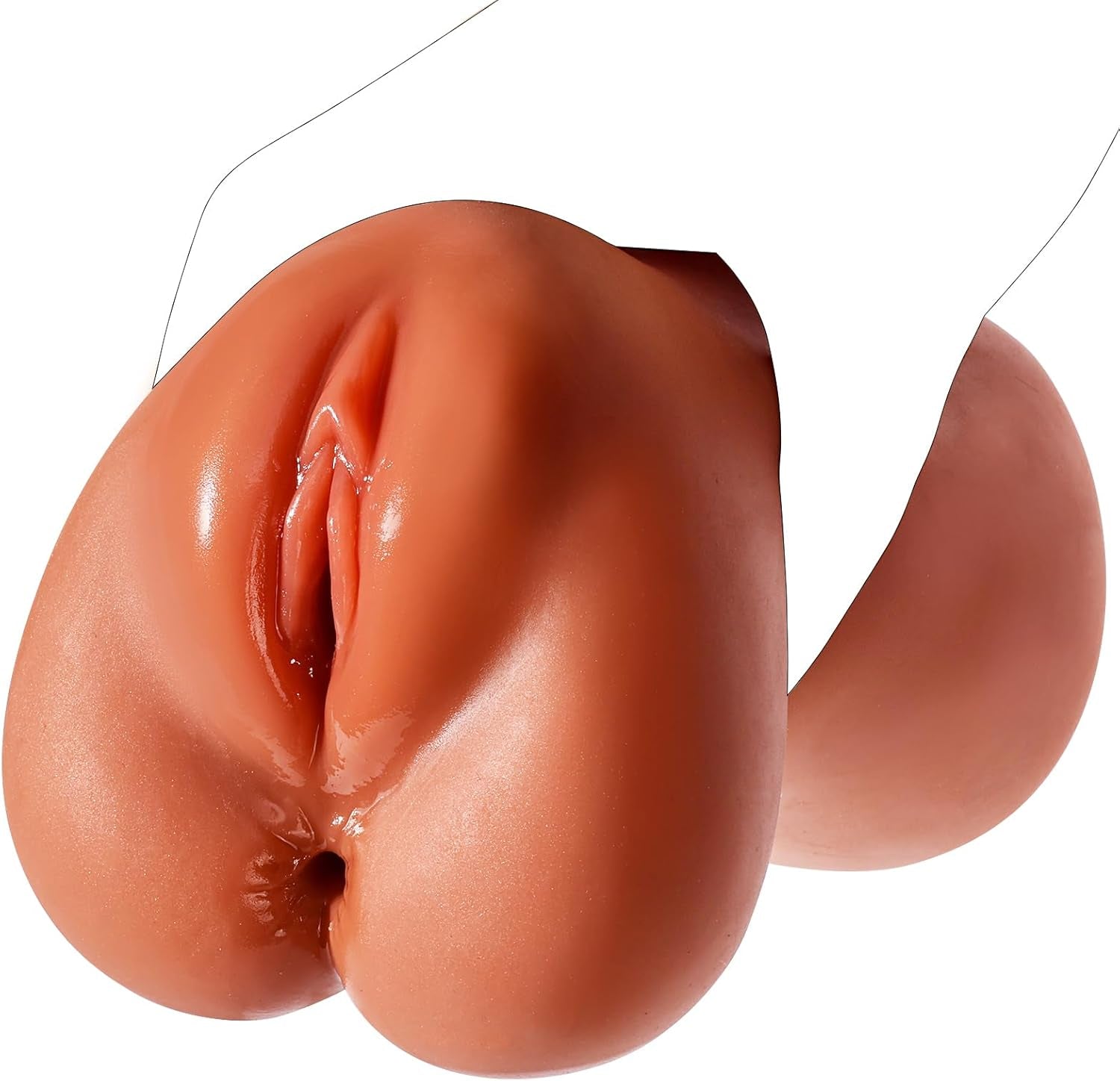 Brown Realistic Pocket Pussy Sex Toys for Men, Male Masturbator Sex Doll Stroker with 3D Deep Textured Vagina & Tight Anus Male Adult Sex Toys, Portable Fake Pussy Ass Toy for Man Masturbation Orgasm - SinfulX - 