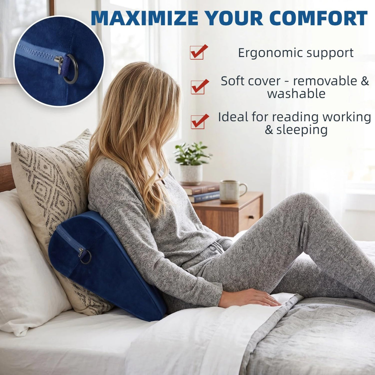 AzureRise Sex Position Pillow & BDSM Handcuffs | Blue - SinfulX -