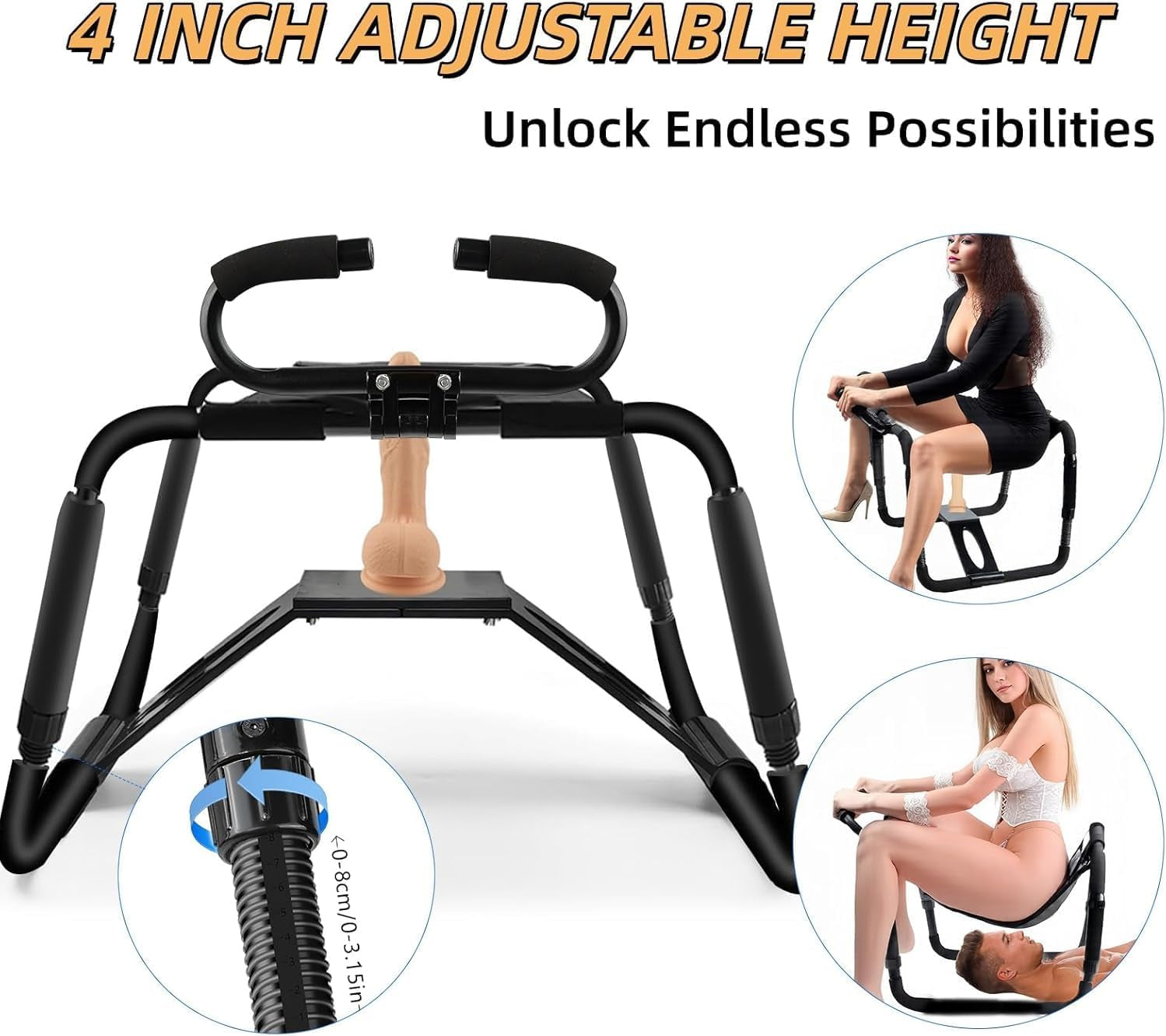 SinApex 500lb Support Sex Chair | Adjustable BDSM Sex Bench