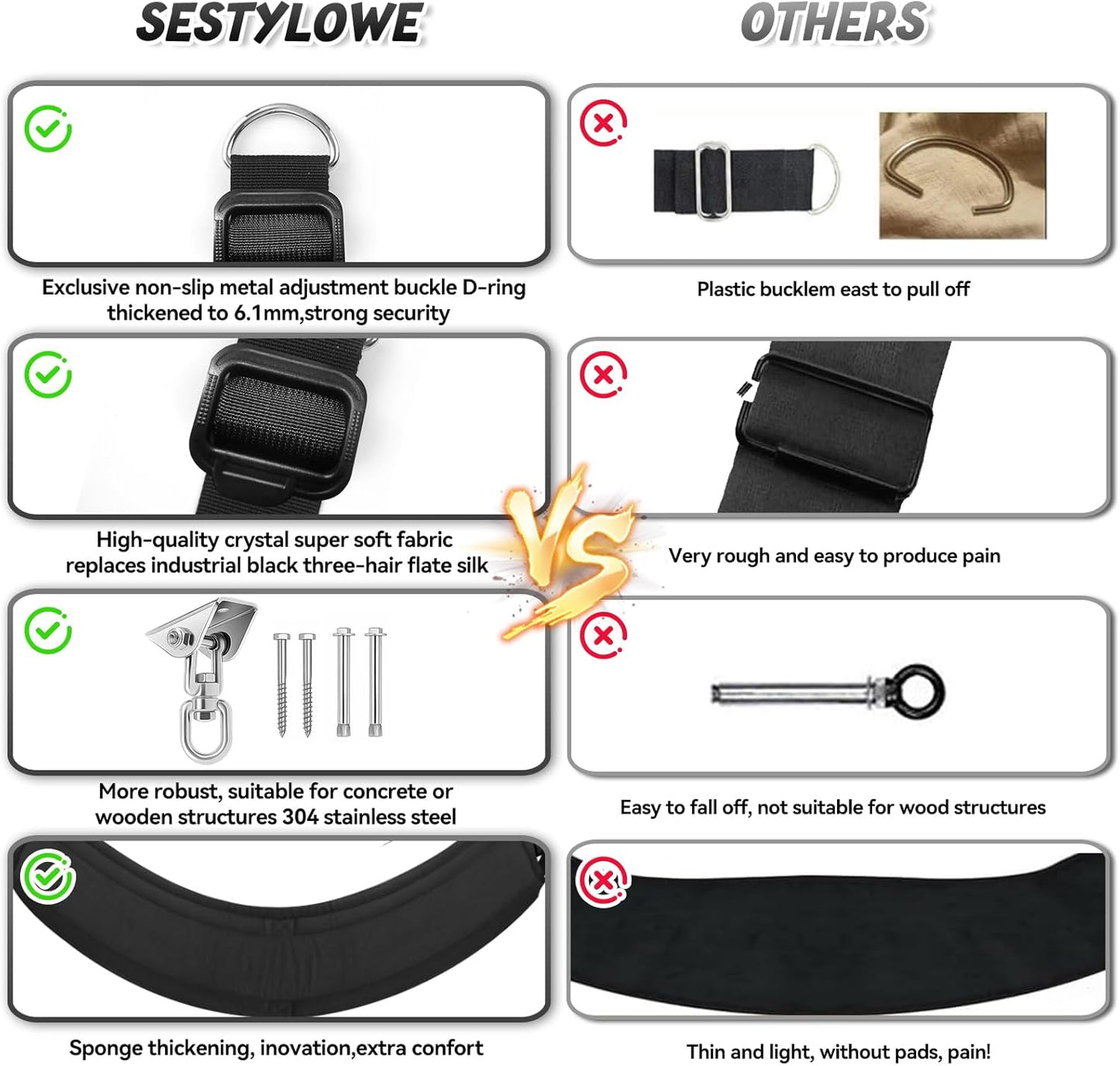 OrbitBond BDSM Sex Swing with Handcuffs 360° - SinfulX - 