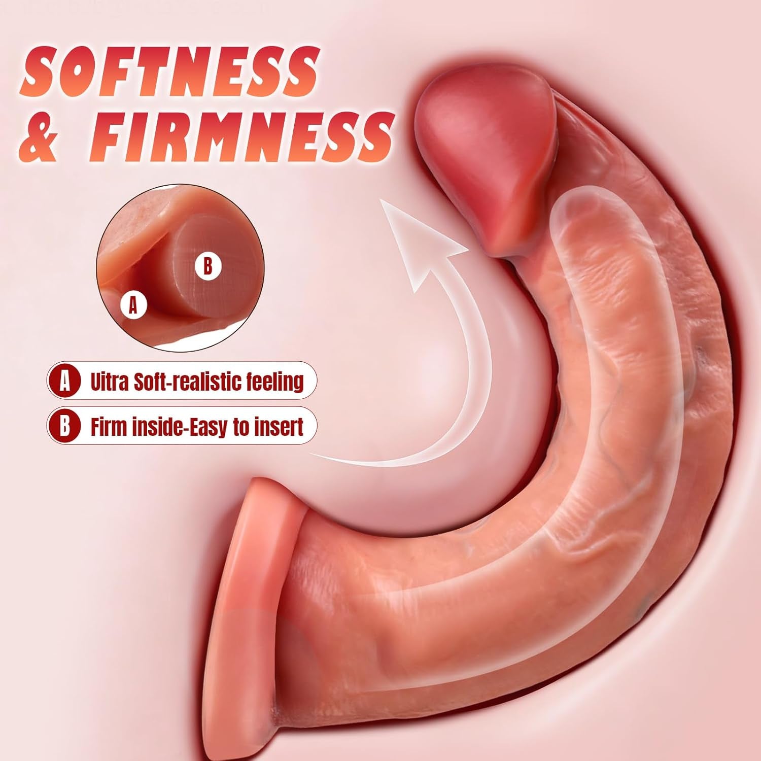 7.1 Inch Realistic Dildo Sex Toys, Silicone Dildo with Suction Cup, Dual Density Silicone Dildos for G Spot & Anal Clitoral, Butt Plug Sex Toys for Couples Women Men Beginner Strap - On Harness - SinfulX - 