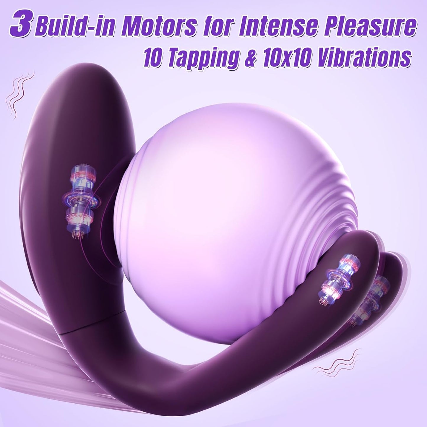 TapFusion Double Wearable Vibrator 10 Tapping 10 Modes - SinfulX - Personal Care > Sexual Wellness > Panty Vibrator