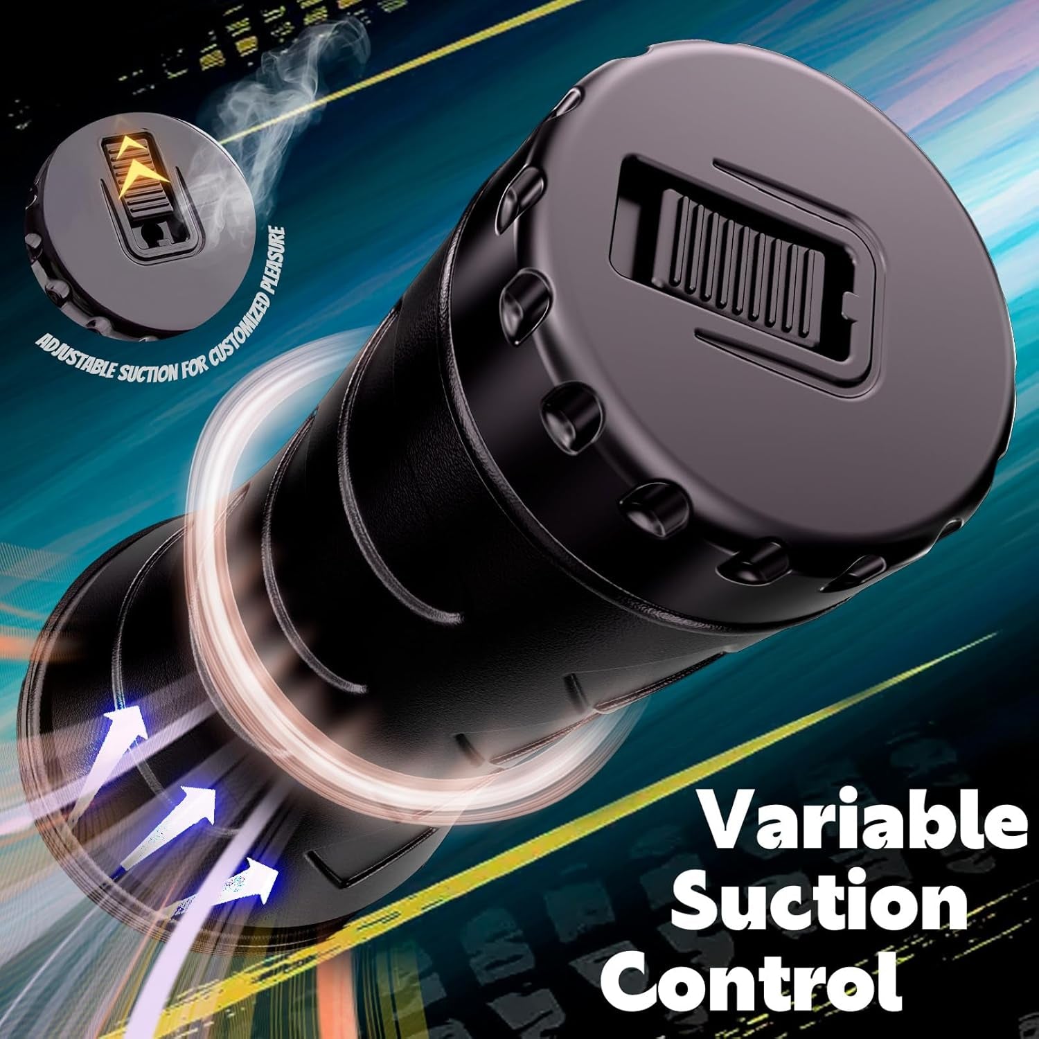 Anal Male Masturbator Cup with 8.5'' Depth Textured Sleeve, Lifelike Textured,Plump and Soft Fleshy Masturbating Stroker Toys, Portable Pocket Pussies Ass for Blowjob Sex Machine - SinfulX - 