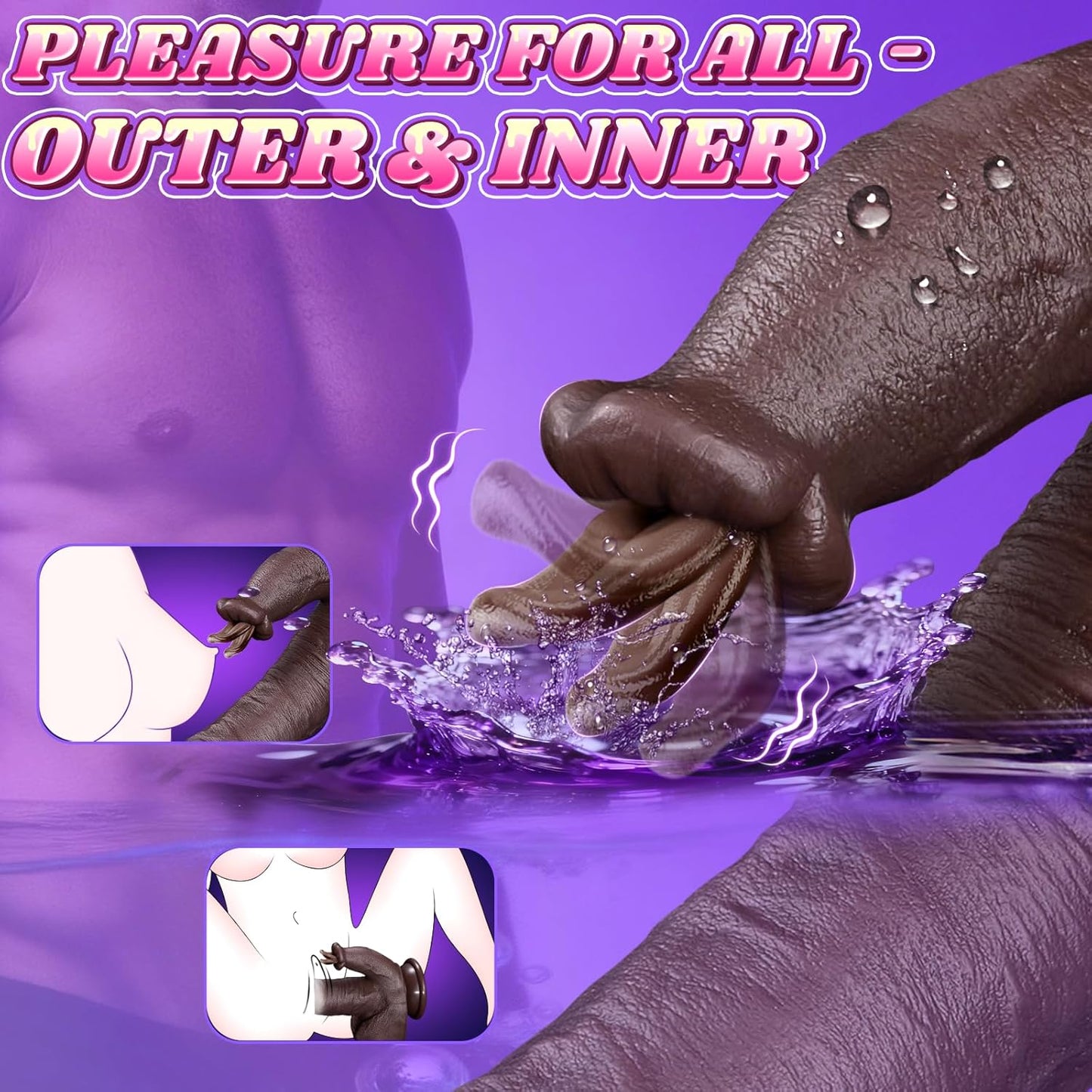 NyxoraDual Tongue Thrust Heated Dildo 4 - in - 1 Remote Vibrator - SinfulX - Personal Care > Sexual Wellness > Tongue Vibrator