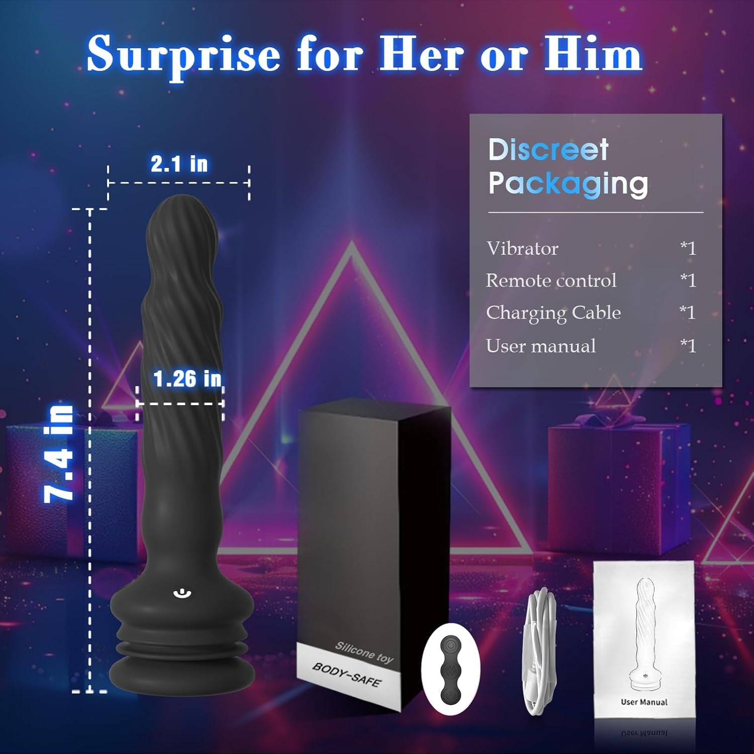 Anal Male Adult Sex Toys - Wriggling Rotating Vibrating Prostate Massager Anal Butt Plug Sex Toy for Men Women Couples, Remote Control Anal Dildo Vibrator with Suction Cup, 7 Modes Anal Beads - SinfulX - 